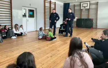Bezpieczne ferie - spotkanie z dzielnicowym.