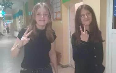 Uczennice z klasy 7