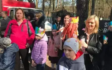 Uczniowie z rodzicami na Golejowie
