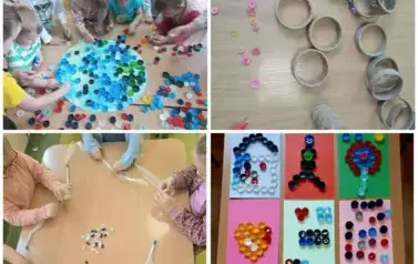 Zajęcia plastyczne z użyciem materiał&oacute;w recyklingowych.