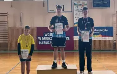 Chłopcy - Marcin i Paweł na podium