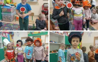 Dzieci przymierzały stroje nawiązujące do postaci z wierszy Juliana Tuwima.