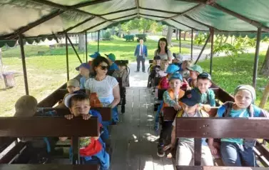 Przejazd safari do zagrody bizon&oacute;w &ndash; grupa &bdquo;Słoneczka&rdquo;.