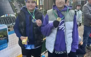 Igor i Wiktor po biegu.