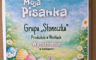 Dyplom dla grupy Słoneczka