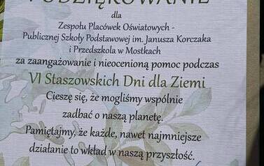 Podziękowanie za udział w akcji