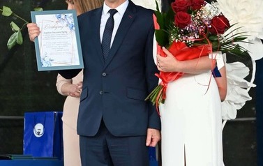 Pani dyrektor Joanna Modras-Nowacka z byłym dyrektorem ZPO w Mostkach panem Janem Krupą