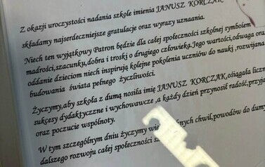 List gratulacyjny od Radnej Gminy pani Teresy Mazur