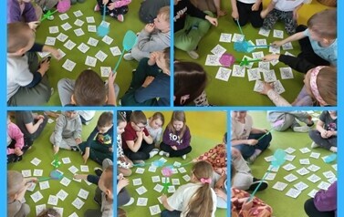 Dzieci wskazywały litery (sesja wiosenna).