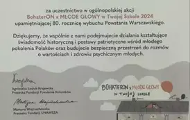 Nasza szkoła otrzymała dyplom za udział w og&oacute;lnopolskiej akcji.