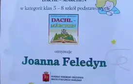 Wyr&oacute;żnienie naszej uczennicy w Og&oacute;lnopolskim Konkursie Językowo-Plastycznym