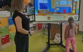 Pani Kasia podczas zajęć