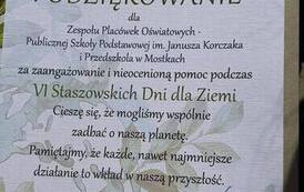 Podziękowanie za udział w akcji