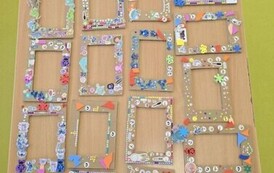 Prace plastyczne z wykorzystaniem materiał&oacute;w recyklingowych - grupa Motylki