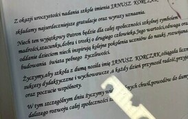 List gratulacyjny od Radnej Gminy pani Teresy Mazur