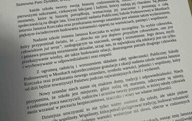 List gratulacyjny od Burmistrza Miasta i Gminy Stasz&oacute;w pana dr Leszka Kopcia