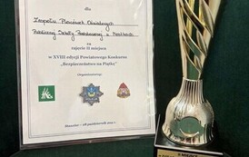Trofeum za uzyskanie II miejsca w konkursie