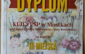 Dyplom za zajęcie III miejsca w konkursie