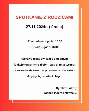 Spotkanie z rodzicami