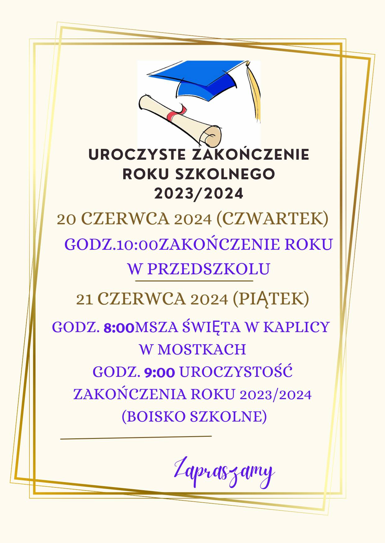 Zakończenie roku w&nbsp;przedszkolu