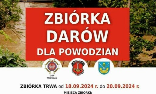 Zbiórka darów dla powodzian. 