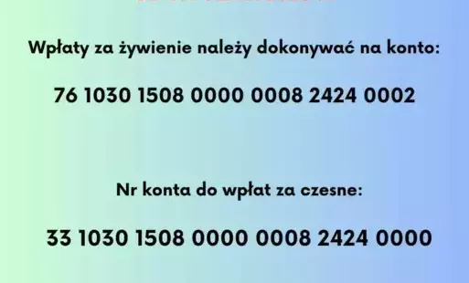Nowe numery kont