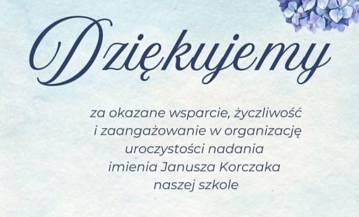 Plakat z podziękowaniem