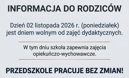 2 listopada dniem dodatkowo wolnym od zajęć dydaktycznych
